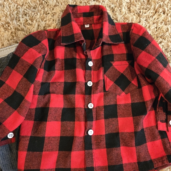 18 Month Button Up And Jeans - Picture 2 of 8